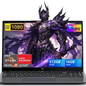 MALLRACE Gaming Laptop,16GB RAM 512GB SSD Laptop Computer with Numeric KB,AMD Ryzen 7 7730U (Beat Intel i7-1255,up to 4.5GHz), Radeon Graphics,15.6inch FHD Display AMD Laptop,Type_C,WiFi 6 - Image 1