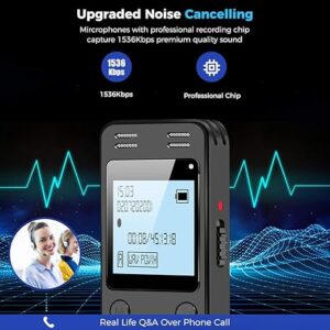128GB Digital Voice Recorder for Lectures Meetings - EVIDA 9296 Hours Voice Activated Recording Device Audio Recorder with Playback,Password - Image 6