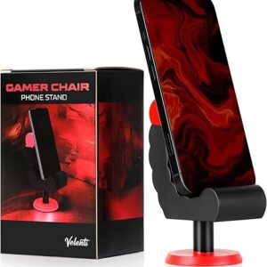VELENTI Gamer Chair Phone Stand - Phone Holder for Smartphones, Kindles Up to 19 cm Tall - Fun Gaming Accessories for Gamers - Useful Gamer Gadgets - Lovely Birthday Gift for Gamers - Image 1