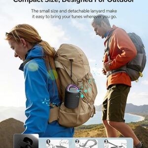 Portable Bluetooth Speaker Beach Essentials: IPX5 Waterproof for Outdoor/Powerful HD Sound/Dynamic Light/All Day Playtime/Wireless BT 5.3/TWS Pairing, Travel|Camping|Pool Accessorie, School Supplies - Image 4